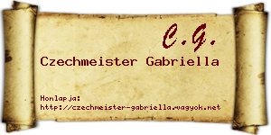 Czechmeister Gabriella névjegykártya
