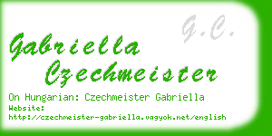 gabriella czechmeister business card